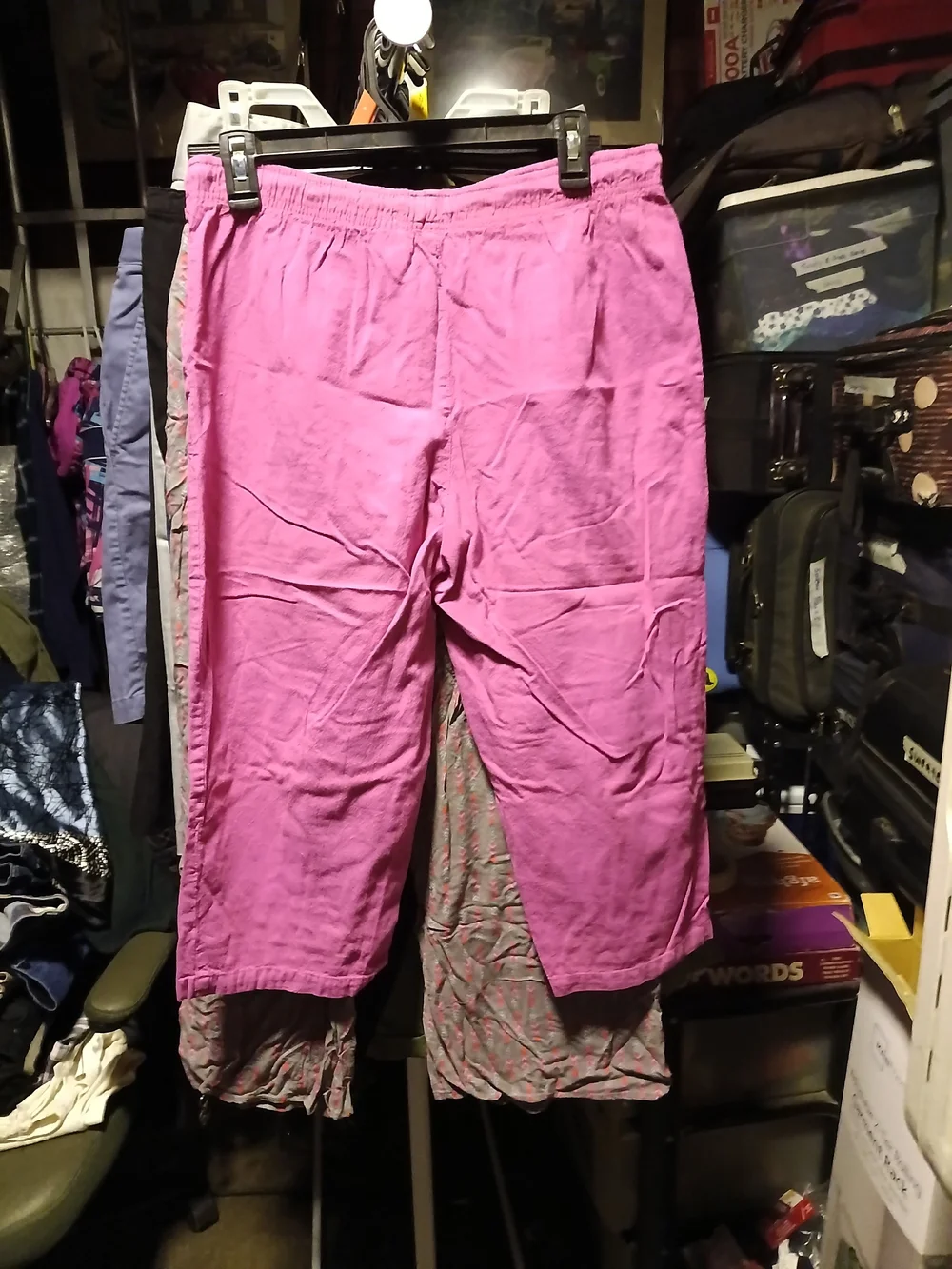 Basic Editions Bright Pink Elastic-Waist Jogger Pants